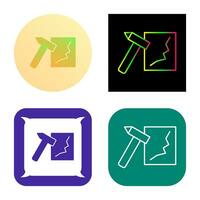 Unique Break Glass Vector Icon