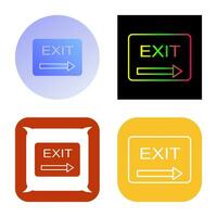 Unique Exit Vector Icon