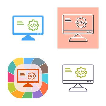 icono de vector de optimización de código único