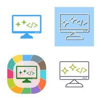 Unique Clean Code Vector Icon
