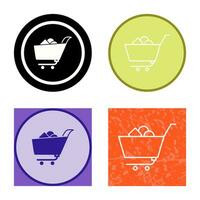 Unique Shopping Cart II Vector Icon