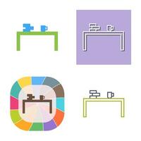 Unique Study Desk Vector Icon