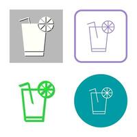 Unique Lemon Juice Vector Icon