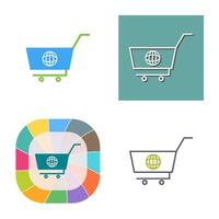 Unique Global Shopping Vector Icon