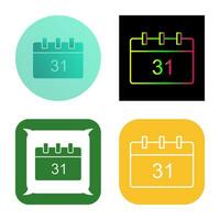 Unique Calendar Vector Icon