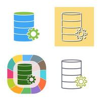 Unique Database Management Vector Icon