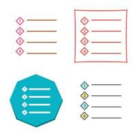 Unique Numbered list Vector Icon