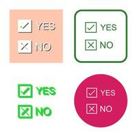 Yes No Option Vector Icon