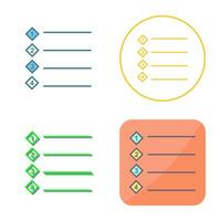 Unique Numbered list Vector Icon