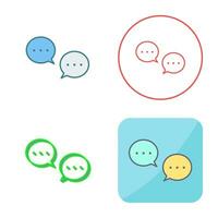 Unique Conversation Bubbles Vector Icon