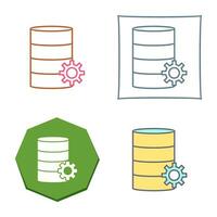 Unique Database Management Vector Icon