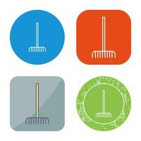 Fork picking Leaves Vector Icon