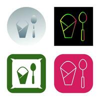 Spoon and Napkin Vector Icon