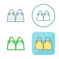 Unique Shopping Bags Vector Icon