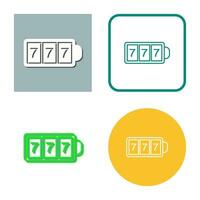 Slot Machine with Sevens Vector Icon