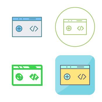 Unique Clean Code Vector Icon