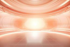 Peach futuristic technology style template background, AI Generative photo