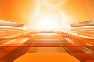 Orange futuristic technology style template background, AI Generative photo