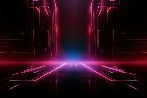 Burgundy futuristic technology style template background, AI Generative photo