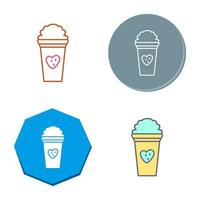 Unique Strawberry Milkshake Vector Icon