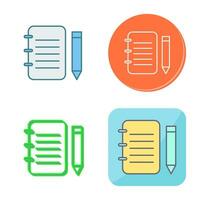 Unique Notepad Vector Icon