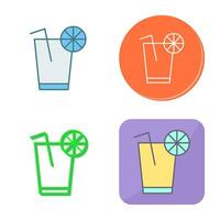 Unique Lemon Juice Vector Icon