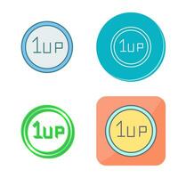 Unique 1UP Vector Icon