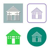 Wood Cabin Vector Icon