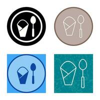 Spoon and Napkin Vector Icon