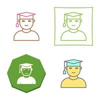 Unique Male Graduate Vector Icon