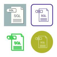 icono de vector de sql