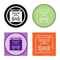 Rent a Car Vector Icon