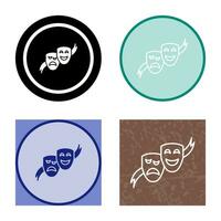 Theater Masks Vector Icon