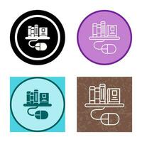 Digital Library Vector Icon