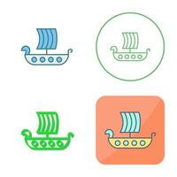 Viking Ship Vector Icon