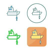 Fishing Boat Vector Icon