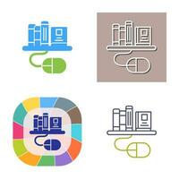 Digital Library Vector Icon