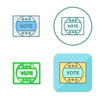 Vote Sticker Vector Icon