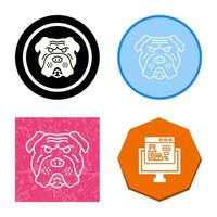 icono de vector de bulldog