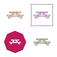 Picnic of Table Vector Icon