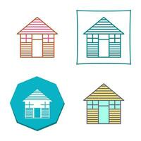 Wood Cabin Vector Icon