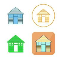 Wood Cabin Vector Icon