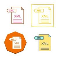 icono de vector xml