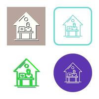 Work At Home Vector Icon