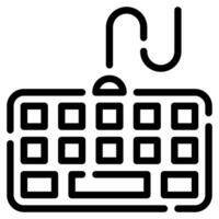 teclado icono ilustración, para web, aplicación, infografía, etc vector