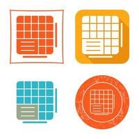 Table Data Vector Icon