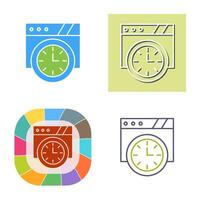 icono de vector de reloj de pared