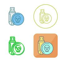 Infected Usb Drive Vector Icon