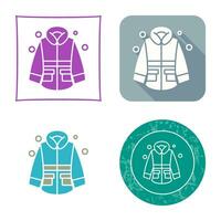 icono de vector de chaqueta de invierno