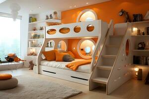 Unique Children Room Decor and Furniture Ideas, ai generated photo